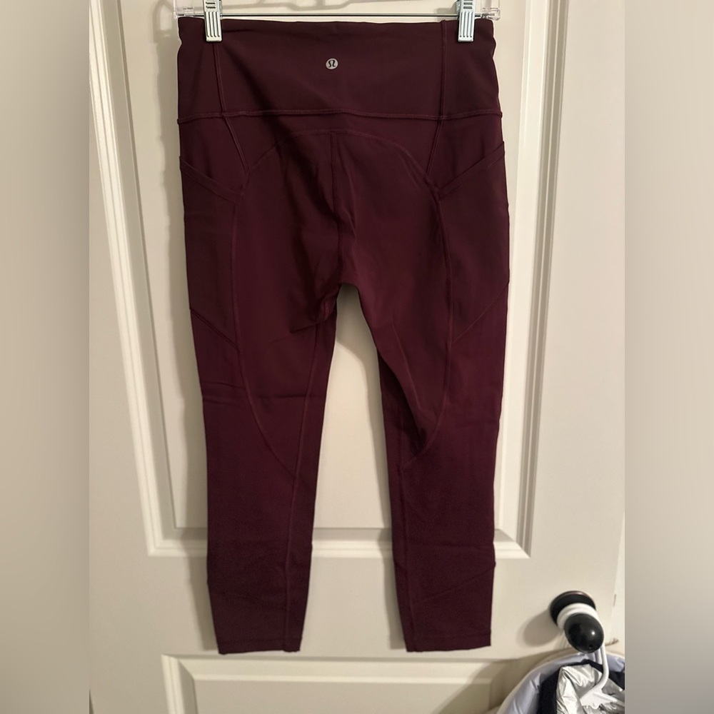 lululemon athletica Women's All the Right Places Crop in Maroon/burgundy - Picture 6 of 9